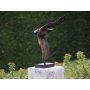 Pronssinen Pöllö patsas "Message Owl"