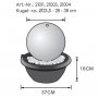 Uranus 40 stainless - pallo suihkulähde 40 cm