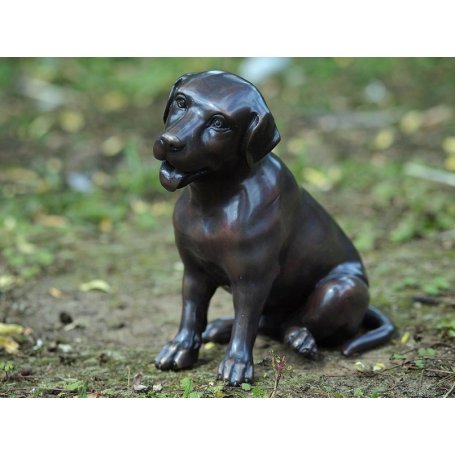 Pronssinen pentukoirapatsas "Puppy - Little Labrador"