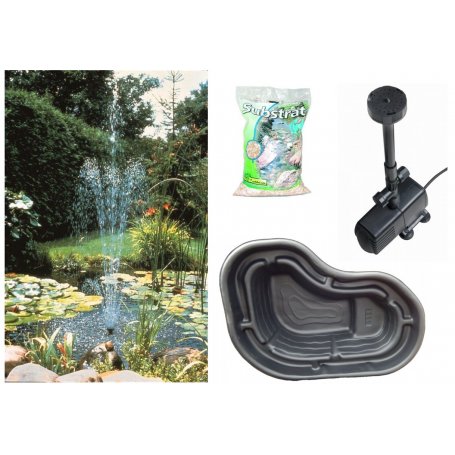 Valmisallas setti 475 litraa ja suihkulähdepumppu, allassubtraatti