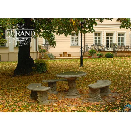 Kivinen kaarrepenkki 138 cm, Stonestyle