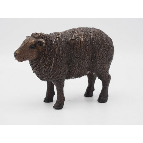 Pronssinen pieni lammaspatsas "Schaap Staand"