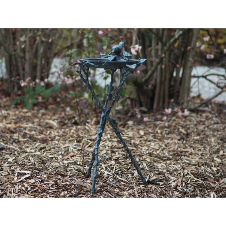 Pronssinen lintujen juoma-allas "Medium Bird Bath" patsas