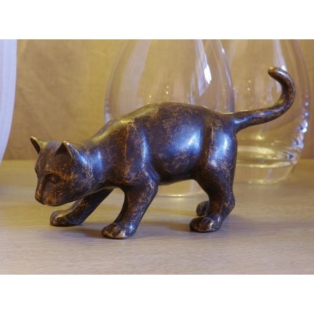 Pronssinen kissa patsas "Brown Cat"