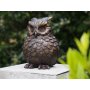 Pronssinen Pöllö patsas "Small Owl"