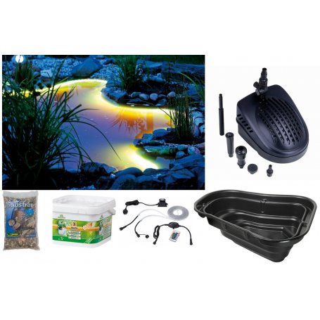 Suuri allas setti 1000 l, valaistus, suodatinpumppu, suodatussubtraatti ja zeoliitti