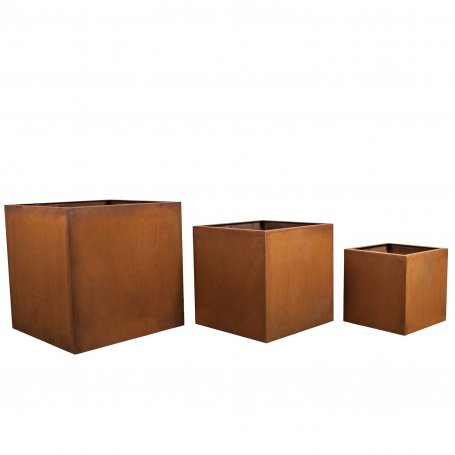 Corten kuutio istutuslaatikko