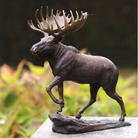 Pronssinen Hirvi patsas "Moose"