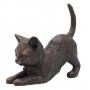 Pronssinen kissa patsas "Kittten Laying Down"