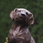 Pronssinen koira patsas "Labrador puppy Marley"