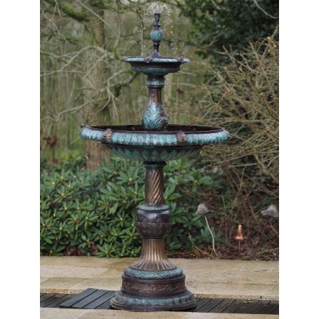 Pronssinen suihkulähde 2 kerroksinen "2 Scales fountain"