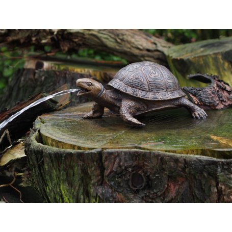 Pronssinen allaskoriste patsas "Kilpikonna"