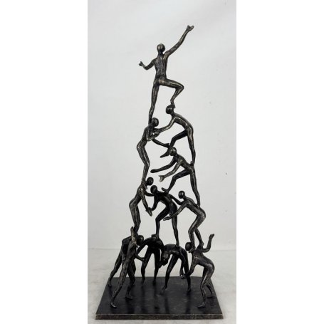 Pronssinen joukkue, voimistelija patsas "Elevation"