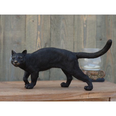 Pronssinen kissa patsas "Panter Cat"