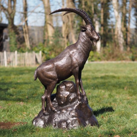 Pronssinen Kauris patsas "Vuori Gemssi kalliolla"