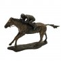 Pieni Pronssinen hevospatsas "Jockey on horse "