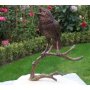 Pronssinen lintu patsas "Bird On Branch"