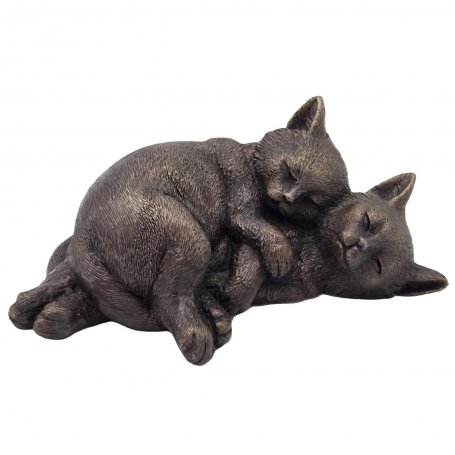 Pronssinen kissapari patsas "A pair of cats"