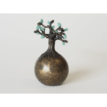 Pronssinen muisto patsas "Tree Urn roots"