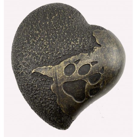 Pronssinen Tassu ja Sydän patsas "Heart and Paw urn"
