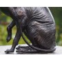 Pronssinen kissapatsas "Sitting Sphynx Cat"