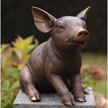 Pronssinen possupatsas "Sitting Pig"