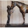 Pronssinen hevospatsas "With Horse On Bronze Base"