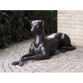 Pronssinen vinttikoira patsas "Dog Lying" Pronssinen vinttikoira patsas "Dog Lying"