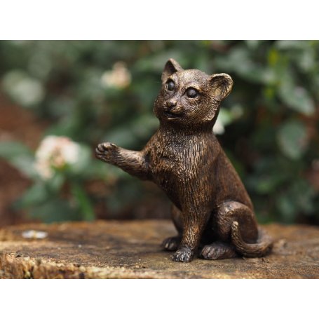 Pronssinen kissapatsas "Small Sitting Cat"