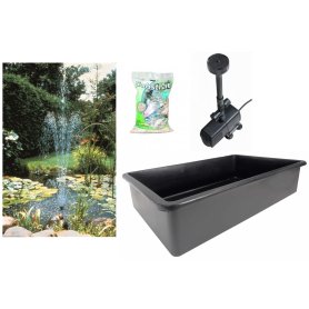 Valmisallas setti 475 litraa ja suihkulähdepumppu, allassubtraatti